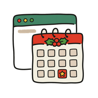 Adventskalender in einem Browserfenster