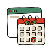 Adventskalender in einem Browserfenster