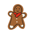 Lächelnder Lebkuchenmann Icon